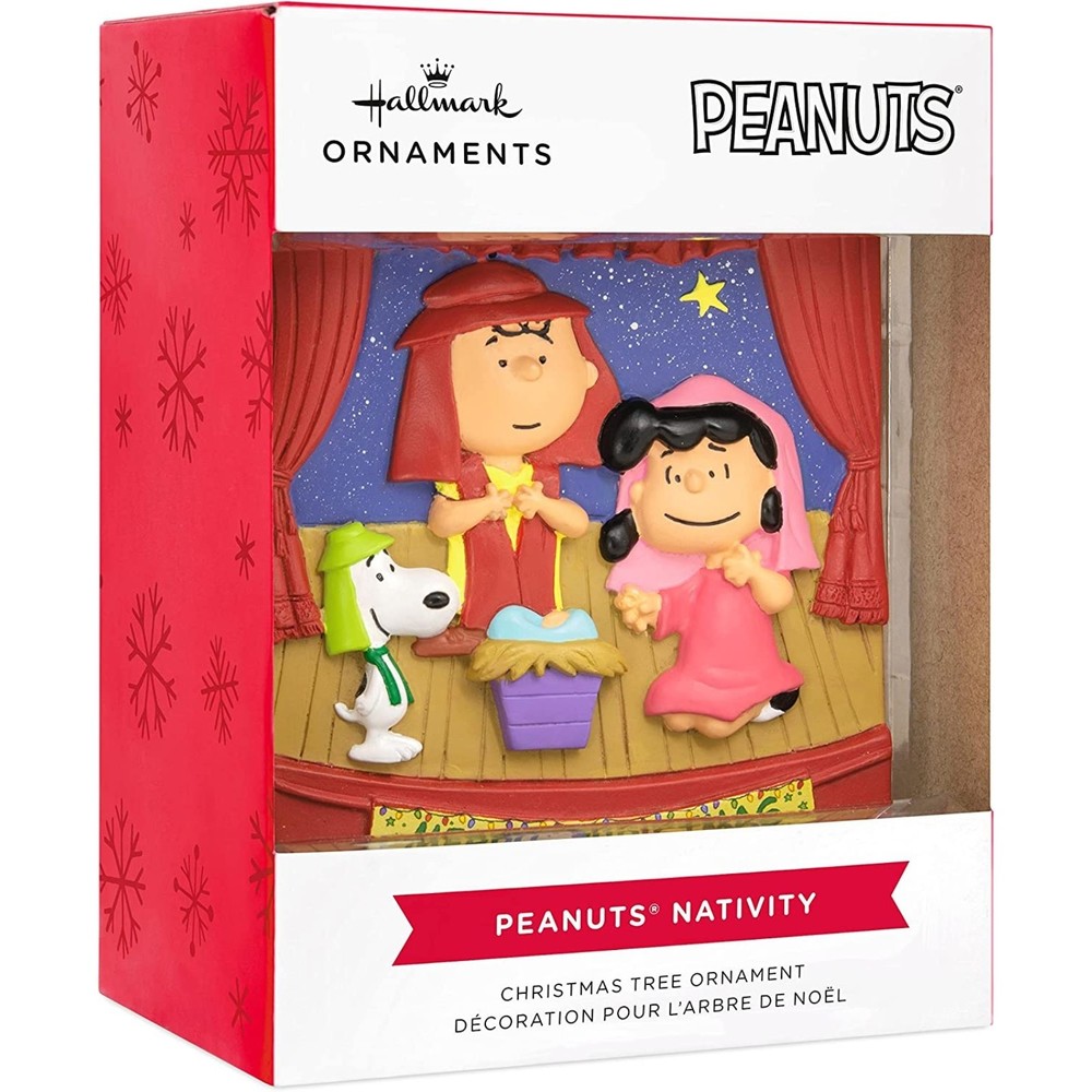 Hallmark Peanuts Nativity Christmas Tree Ornament Charlie Brown Snoopy Lucy New